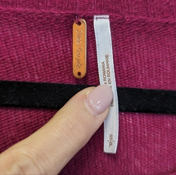 Free People Magenta Wool Blend Sweater Scoop Neck S - Picture 12 of 13